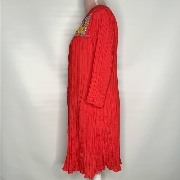 Beige by Eci‎ cotton embroidered dress. - Picture 6 of 11